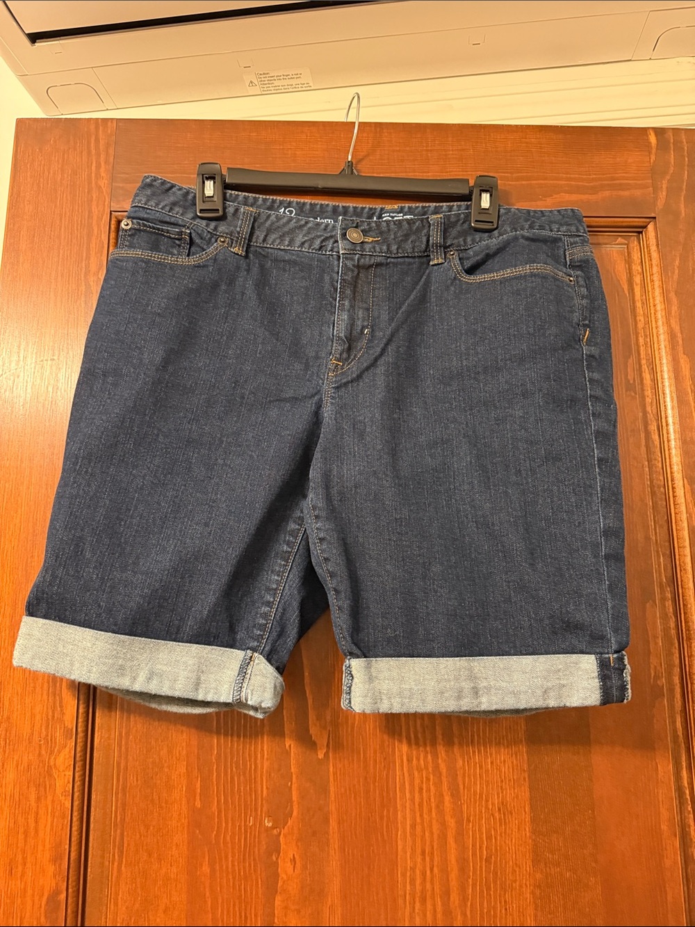 LOFT Dark Blue Cuffed Denim Shorts
